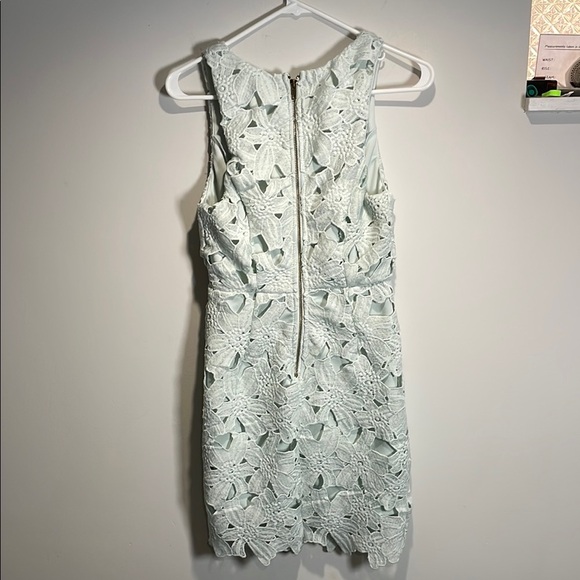 Astr Women's Mini Dress in Mint Flower Lace - Picture 6 of 8